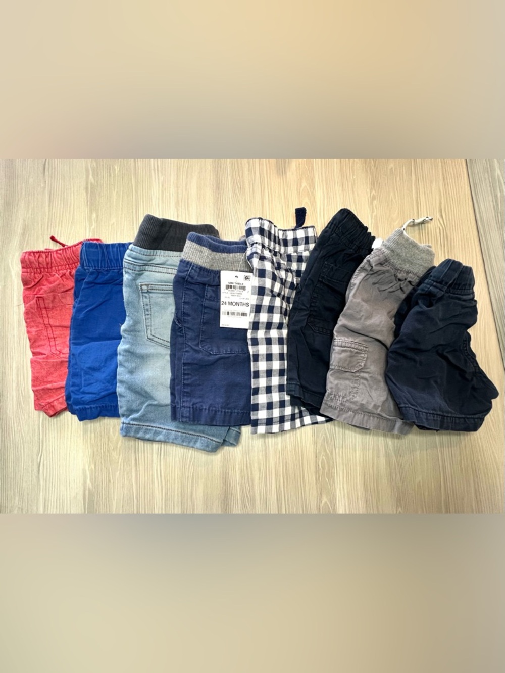 Lot of 8 Toddler Boy Shorts Size 2T 24M Elastic Waist Casual Summer Variety Pack